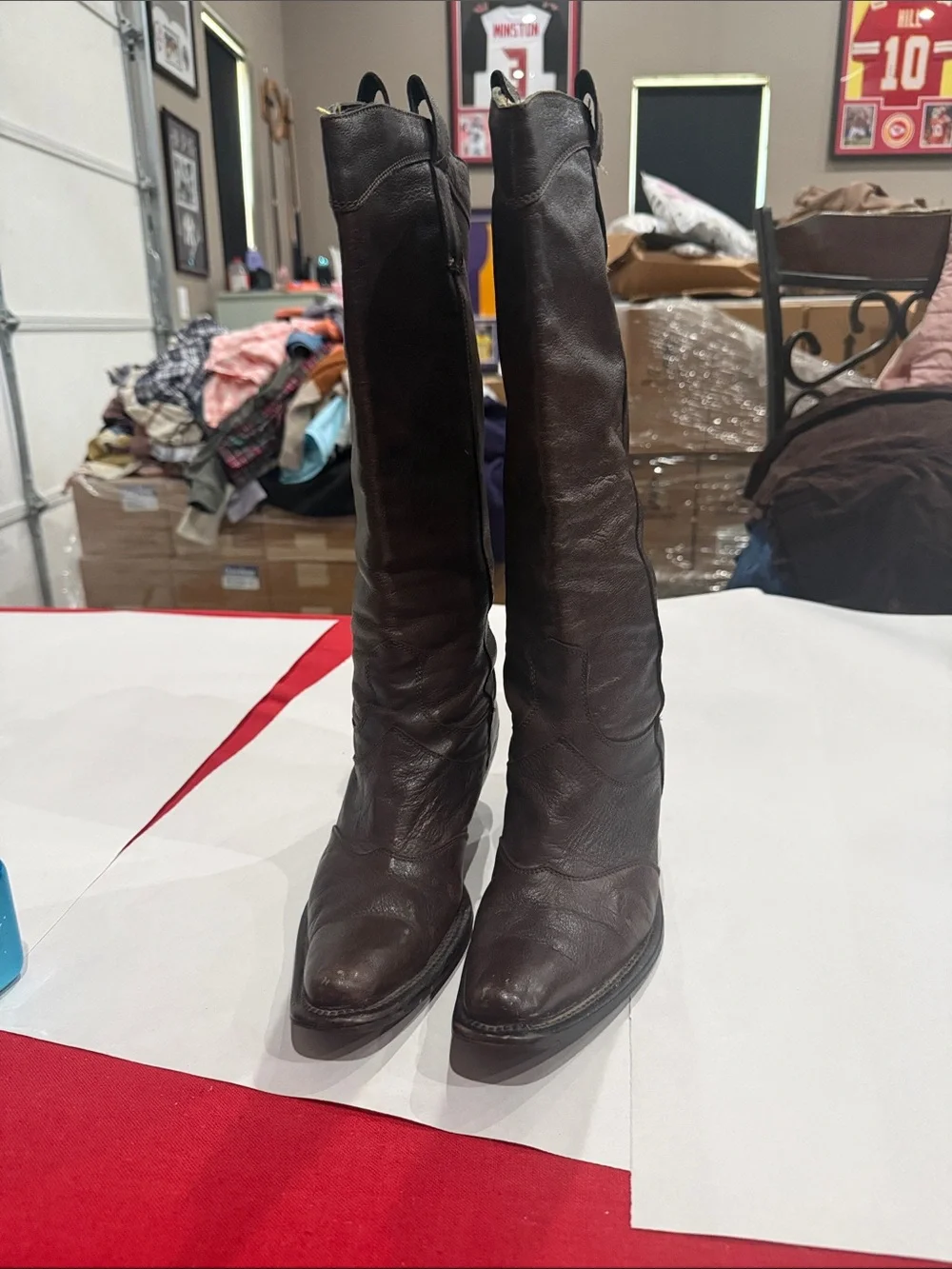 Nine West Dark Brown Over-the-Knee Leather Boots